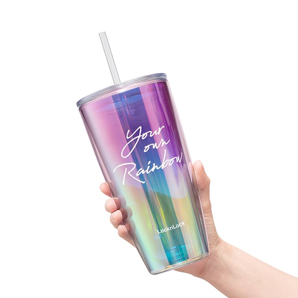 Ly Nhựa Hai Lớp LocknLock Rainbow Double Wall Cold Cup 750ml - 2 Màu (Tím, Trắng) - HAP507, , large image number 2